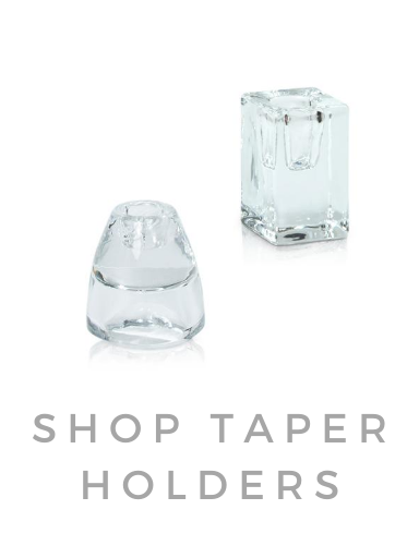 image of glass taper candle holders